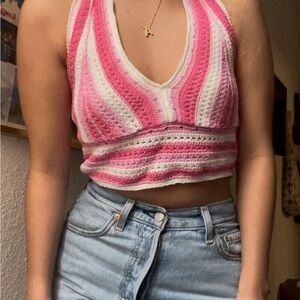 Hollister Crochet Halter Top